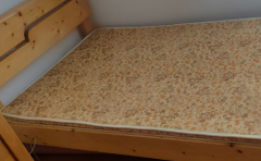 松木单人床送床垫